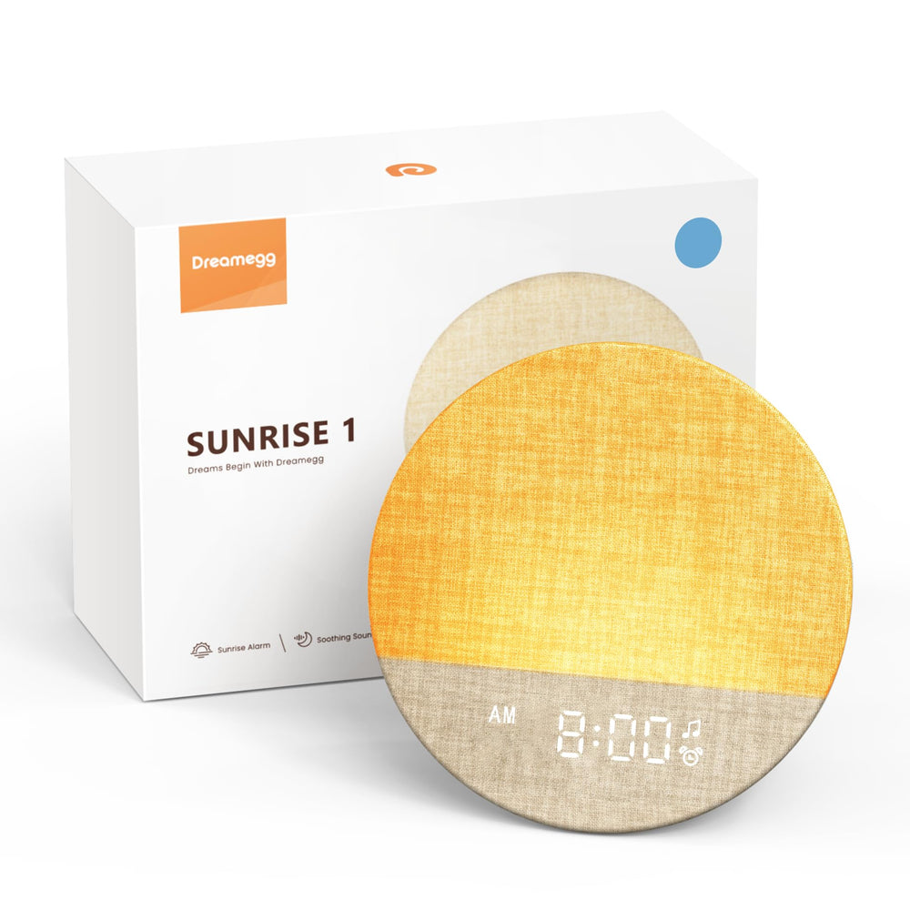 Dreamegg Sunrise 1 sunrise alarm clock with gentle wake-up for calmer mornings.