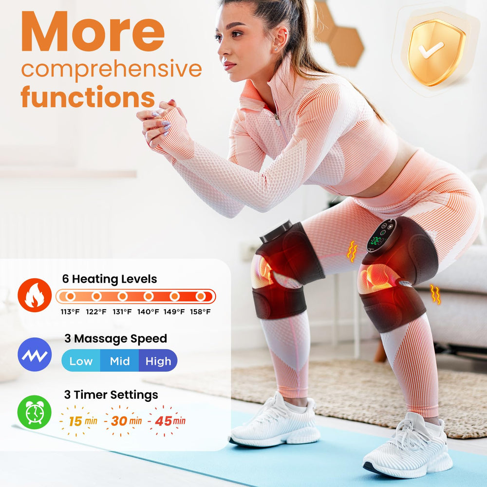 DREAMSOME 3-in-1 heating massager for knee, elbow, and shoulder relief.