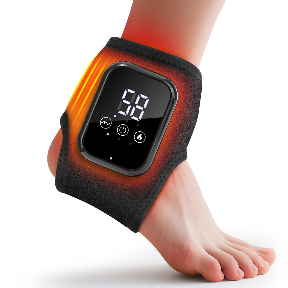 DREAMSOME cordless ankle heating pad shown for portable warmth during daily routines