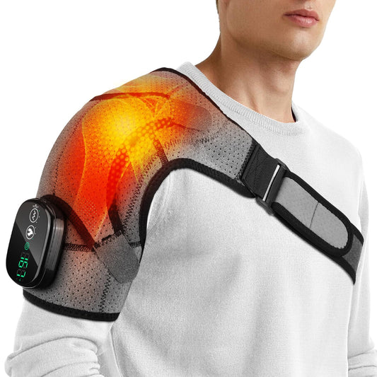 DREAMSOME cordless shoulder heating pad front view showing targeted warmth for the shoulder