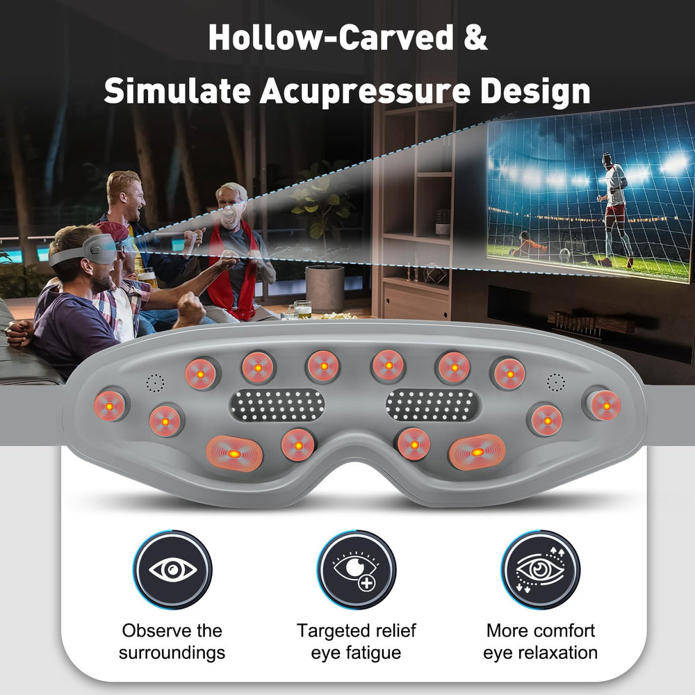 DREAMSOME Eye Massager vision window allows awareness while massaging