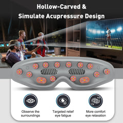DREAMSOME Eye Massager vision window allows awareness while massaging