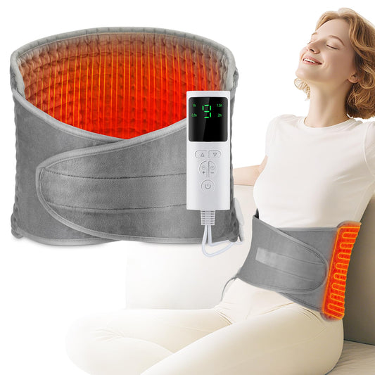 DREAMSOME heating pad placed on lower back for targeted relief and comfort
