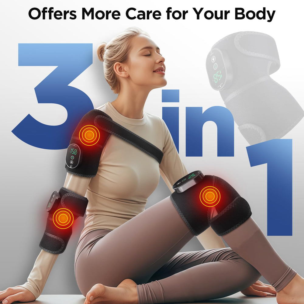 DREAMSOME rechargeable battery powered knee wrap for wireless warmth.