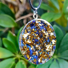 DREMINOVA orgonite necklace with adjustable chain for comfortable daily wear.
