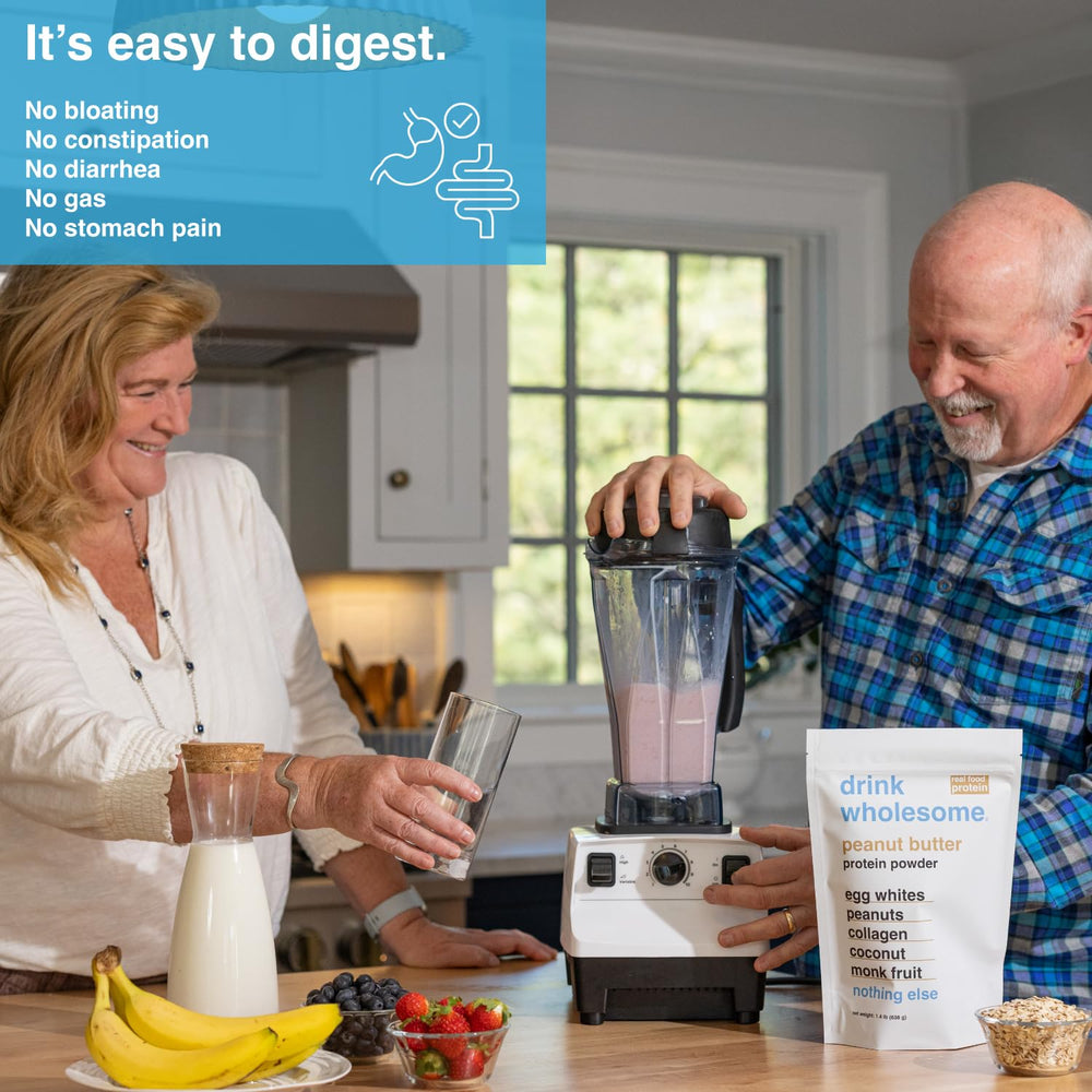 Drink Wholesome low FODMAP serving in a shaker bottle.