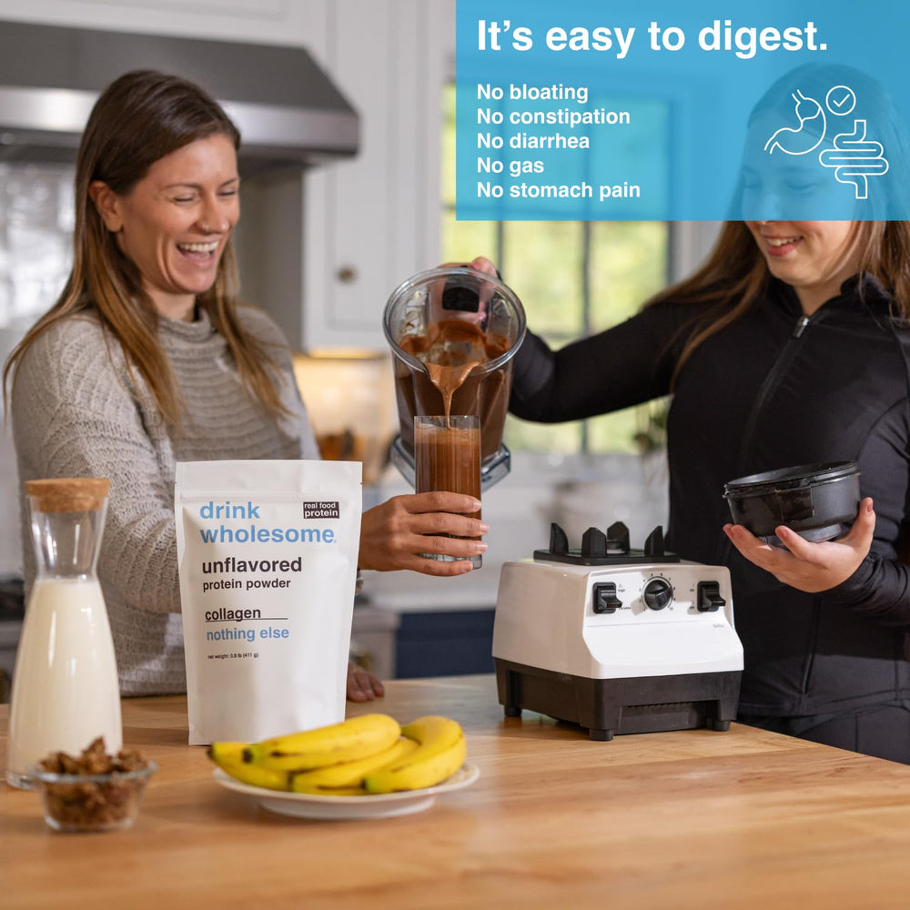 Drink Wholesome collagen powder scoop for quick, convenient mixing