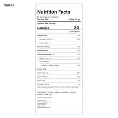 Drink Wholesome Vanilla Collagen Ingredients Panel communicating additive-free nutrition