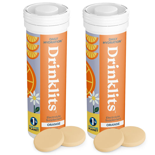 Drinklits Orange Daily Hydration tubes bundle for portable hydration on the go.