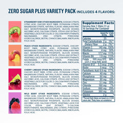 DripDrop Zero Sugar Plus glass with mix showing ready-to-drink hydration.
