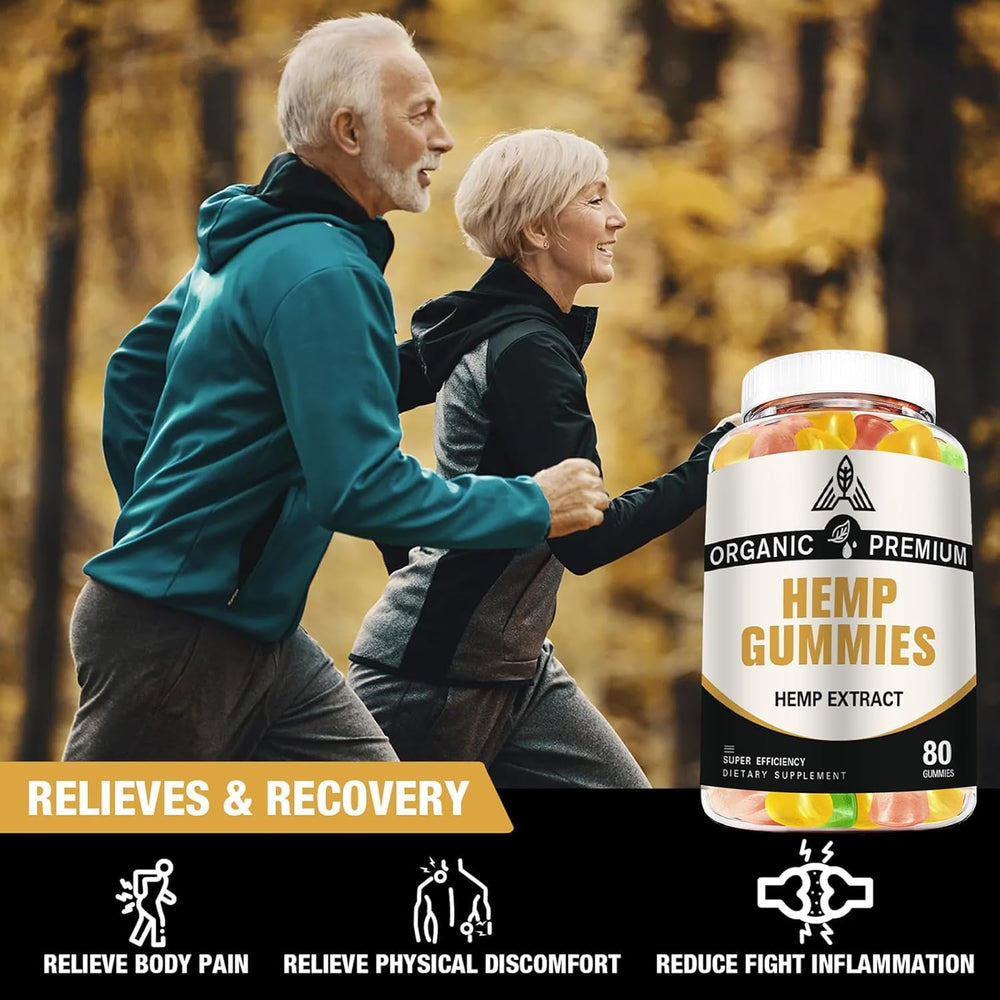 DriRaych hemp gummies hand-held shows chewy texture and bite for quick wellness.