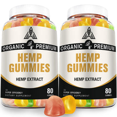 DriRaych hemp gummies 2-pack pack shot promotes daily support and easy dosing.