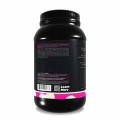 Vanilla powder tub of ProFusion7 with seven-protein blend close-up