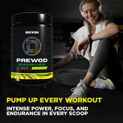 Driven PREWOD citrulline malate and beta-alanine enhance blood flow and endurance.