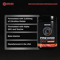Driven Nutrition PREWOD island-charge bottle offers caffeine-free performance and hydration