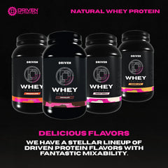 Driven WHEY BCAAs-rich amino profile supports protein synthesis.