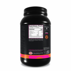 Driven WHEY Cinnamon Roll label close-up shows natural ingredients and high quality protein for lean gains