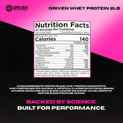 Driven WHEY mixer bottle prepared for a quick shake during workouts
