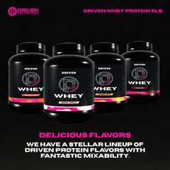 Driven Whey nutrition label emphasizes 23 g protein per serving