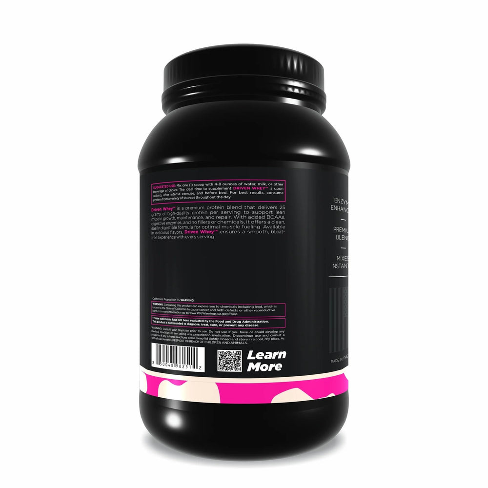 Driven WHEY cream-vanilla smoothie idea in blender demonstrates versatile use
