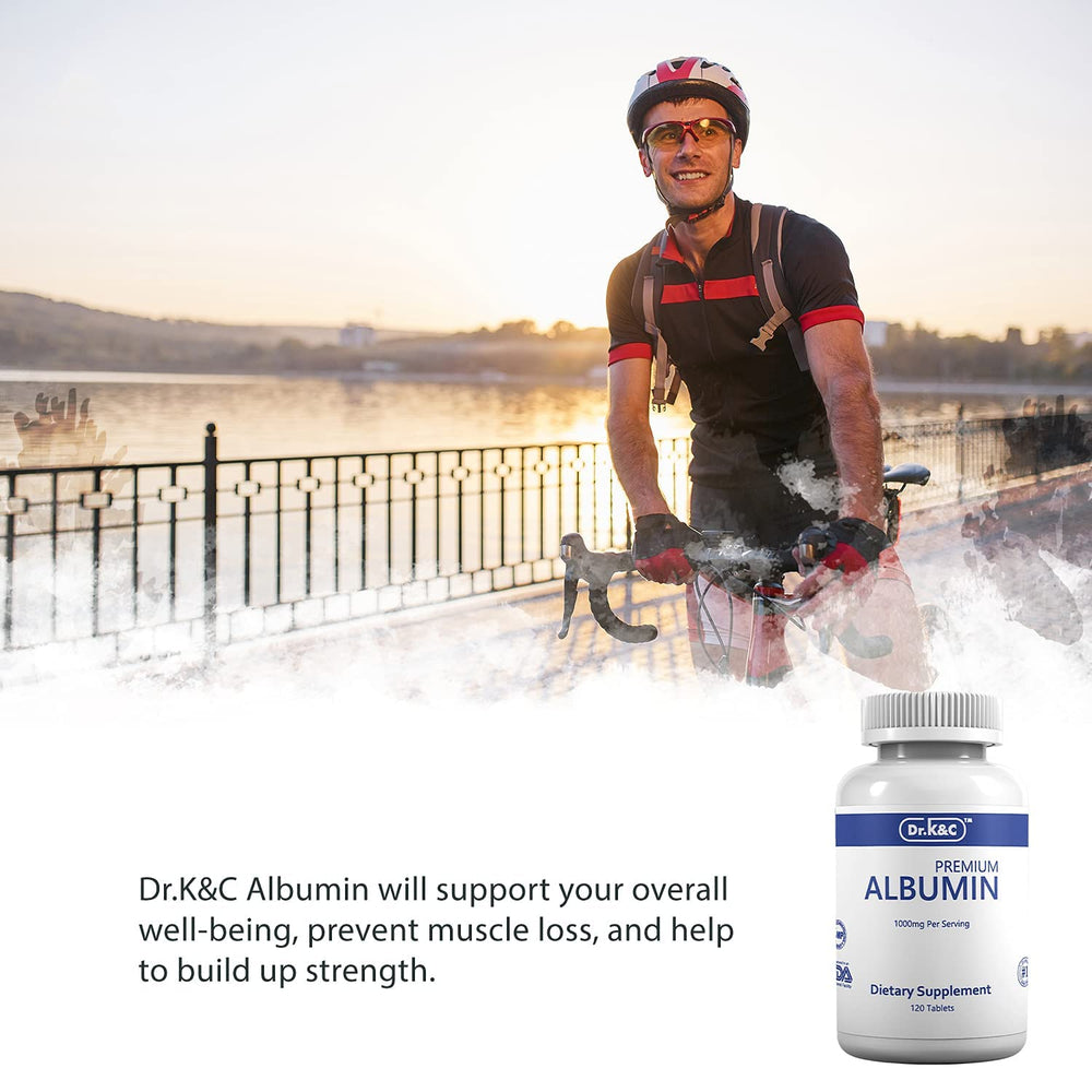 Dr.K&C Albumin serving with meals illustrating convenient daily intake.