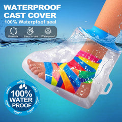 DRKLC Waterproof foot cast cover in shower use keeps cast dry