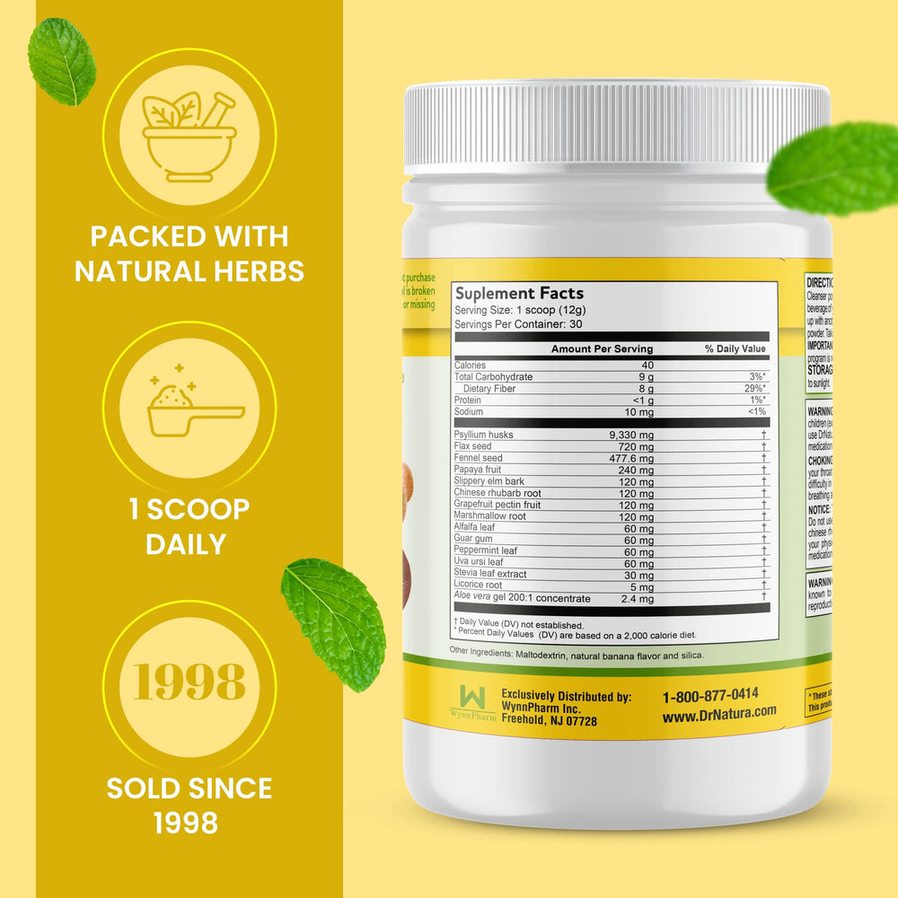 DrNatura Colonix bottle front promotes a gluten-free routine