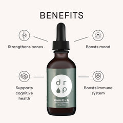 Under-tongue administration of DRP drops for quick absorption.