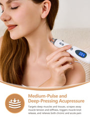 Dr.Rehabi Meridia energy massager dual-head design targets different muscle areas.