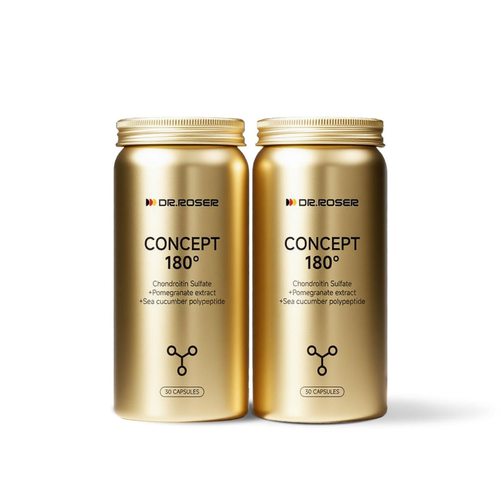 DR.ROSER 180° anti gravity capsules bottle image suggests joint comfort and daily vitality.