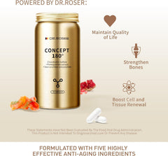 DR.ROSER marine elastin and sea cucumber stem cells image hints at skin elasticity.