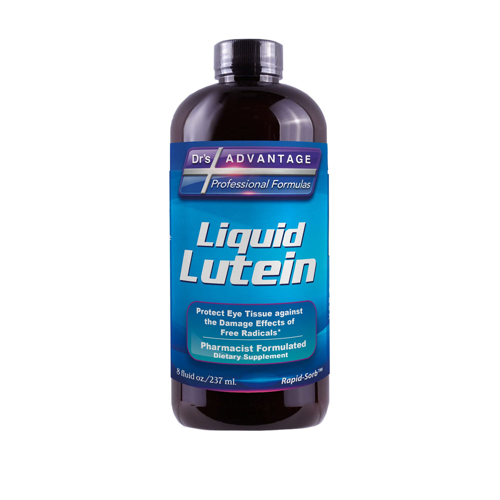 Dr's Advantage Liquid Lutein bottle for easy daily eye health support.