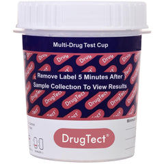 DrugTect CLIA-Waived logo on package emphasizes user-friendly testing
