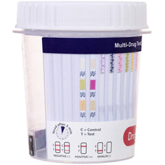 DrugTect temperature strip visible to monitor sample integrity during transport