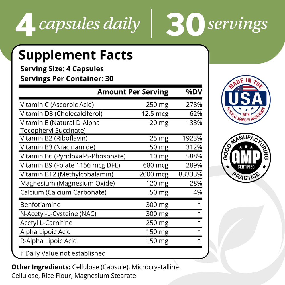 DrVmd Nerve Control capsules arranged for easy daily use.