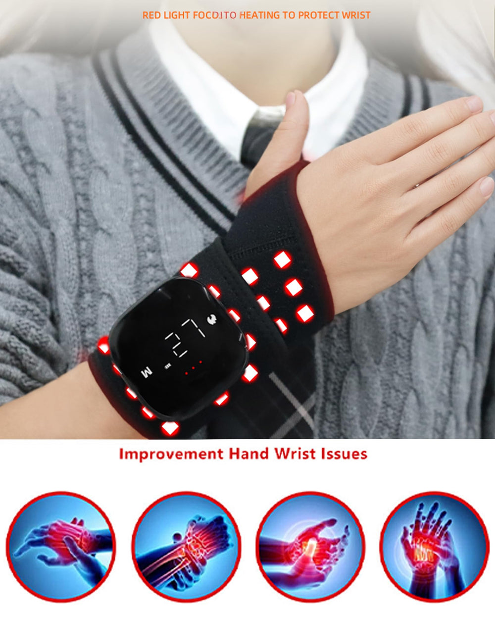 Dr.WYFOOT wristband portable rechargeable design for use anywhere.