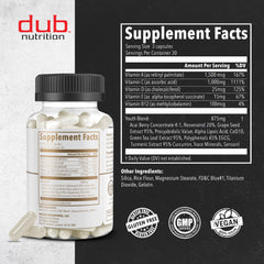 Dub Nutrition Youth capsules close-up with curcumin-coq10 for mobility support