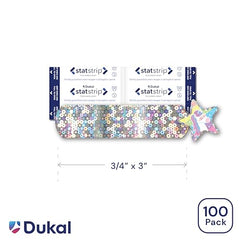 DUKAL American White Cross bandages with Stat Strip wrapper for easy opening.