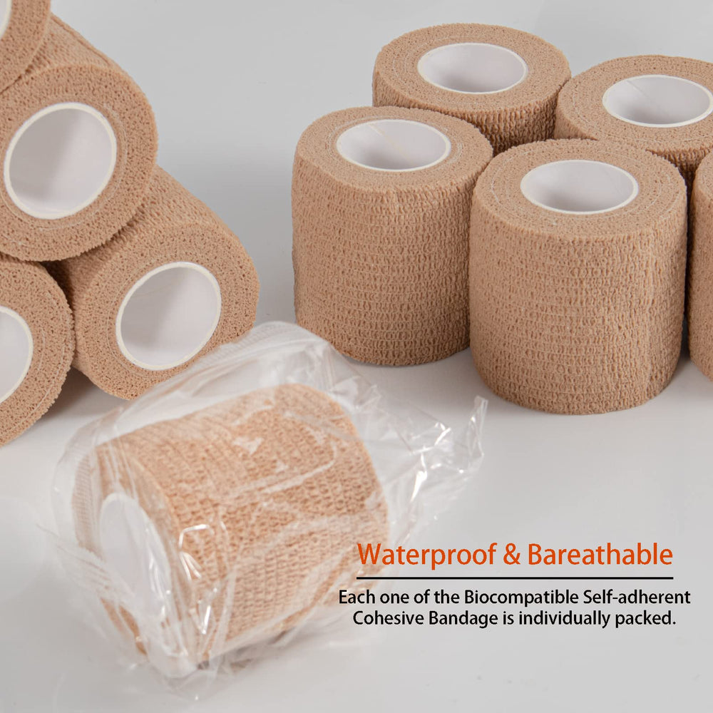 DUOQIAN easy-tear bandage wrap demonstrates quick, scissors-free application.