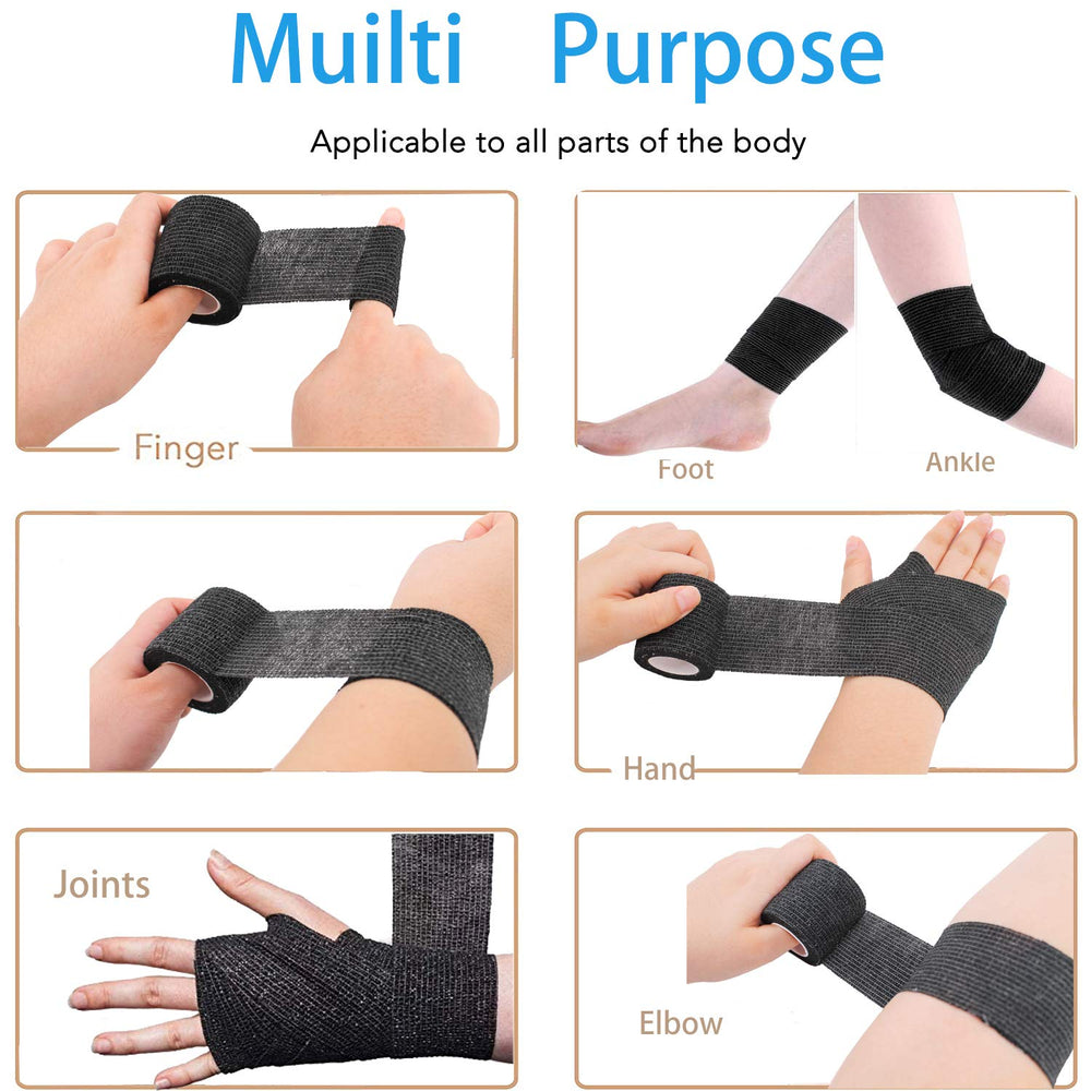 DUOQIAN black bandage wrap blends with gear and remains discreet.
