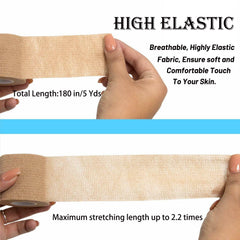 DUOQIAN self-adherent tape bandage delivers secure hold without pins.