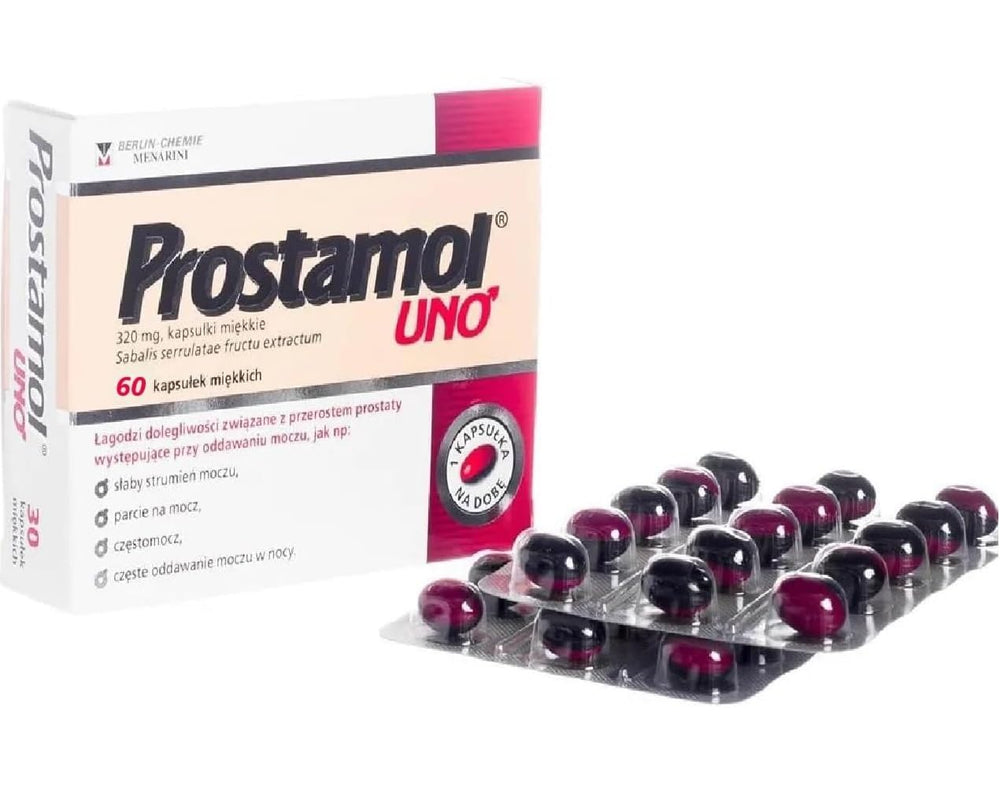 DUOshop Prostamol Uno packaging box highlights natural health support