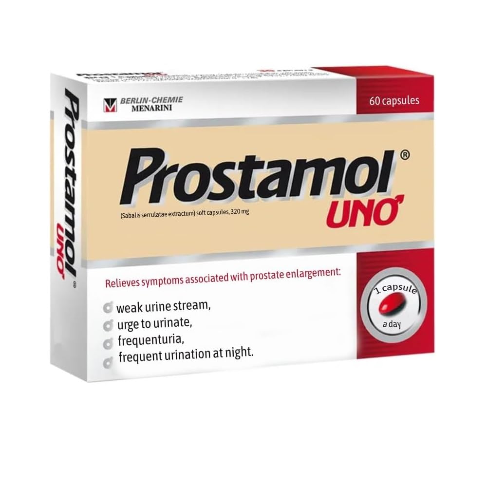 DUOshop Prostamol Uno softgel bottle supports daily male wellness