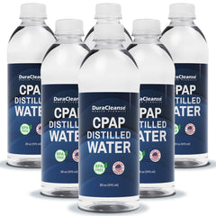 Dura Cleanse CPAP distilled water bottle pour for crisp humidified airflow