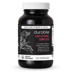 Durable Cholesterol Complete bottle front view for daily heart-support routines