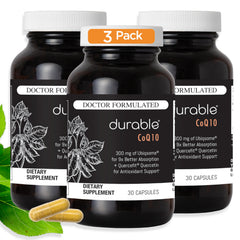 Durable CoQ10 300mg phytosome capsules offer enhanced absorption for daily energy.
