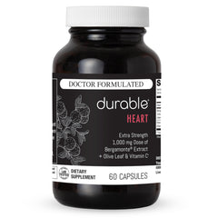 Durable Heart bergamonte 1000 mg capsule with citrus bergamot for cholesterol support.