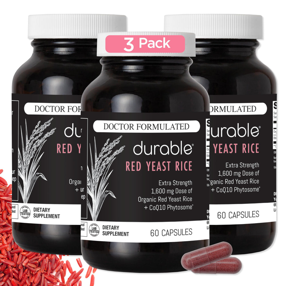 Durable Red Yeast Rice bottle with capsules for daily heart support.