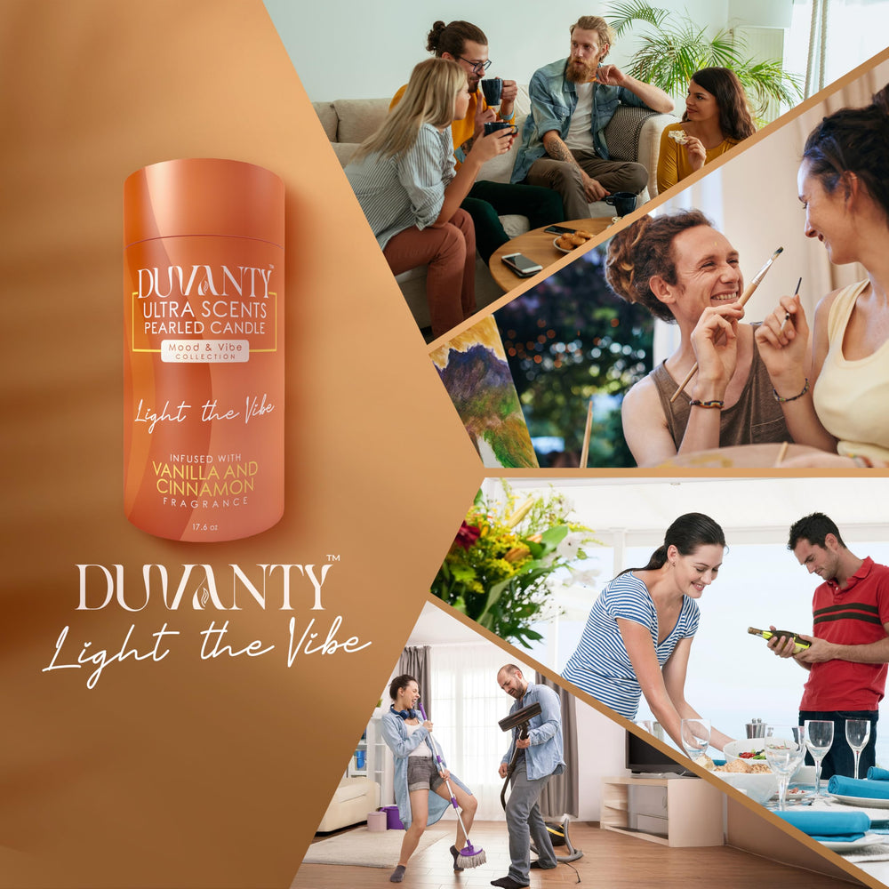 DUVANTY warm spice scent adds depth to any room.