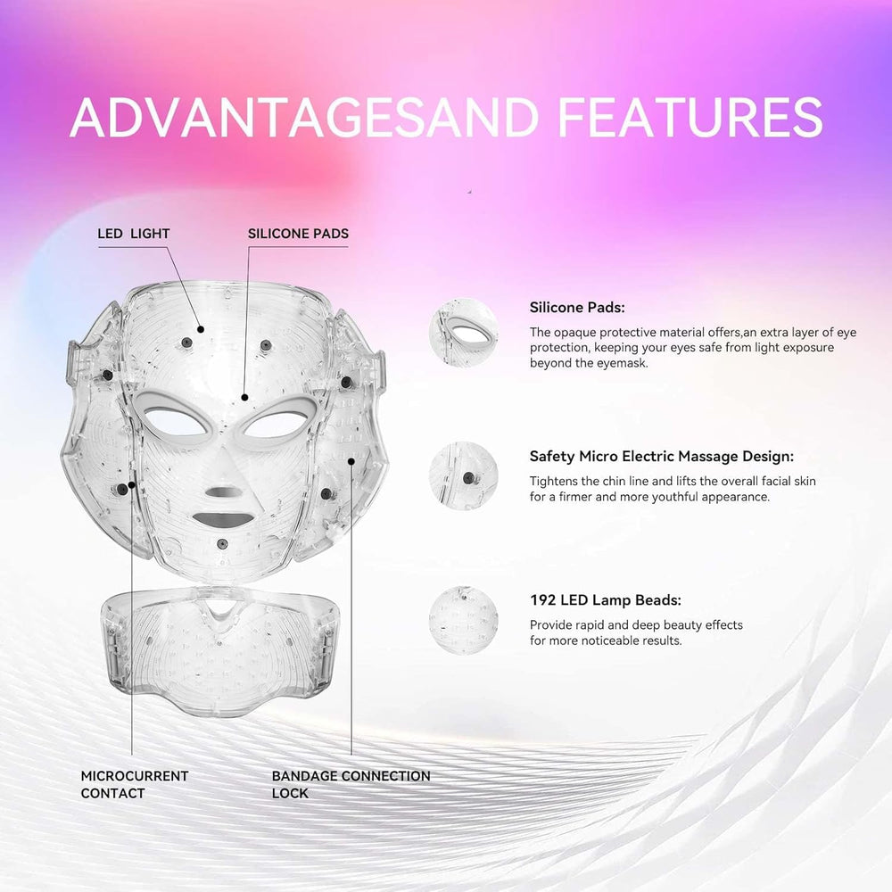 Duvie LED mask with adjustable straps for a comfortable fit during use.